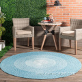 Round polypropylene indoor outdoor carpet area rug mat